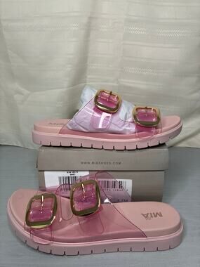 MIA Natesi Jelly Platform Sandals Pink Womens Size 8.5M
